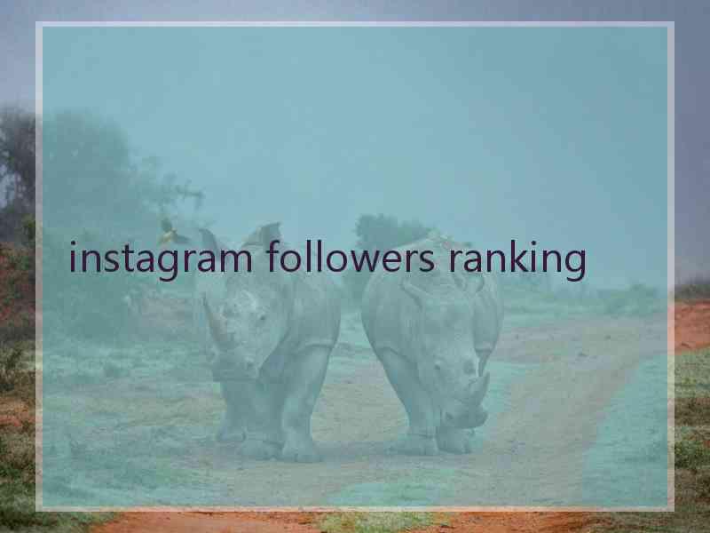 instagram followers ranking