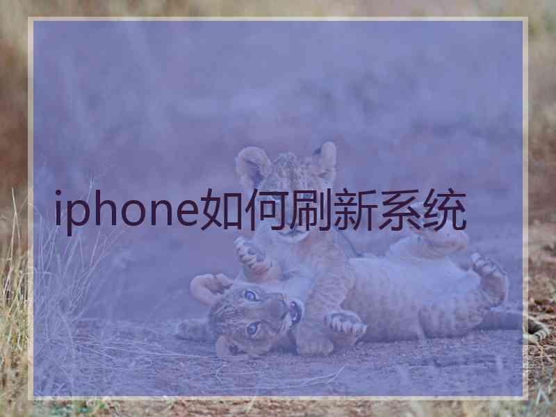 iphone如何刷新系统