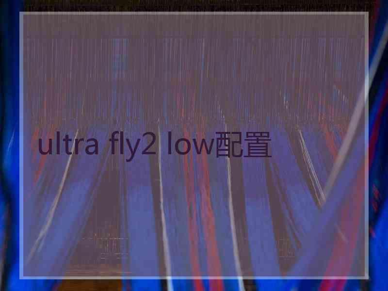 ultra fly2 low配置