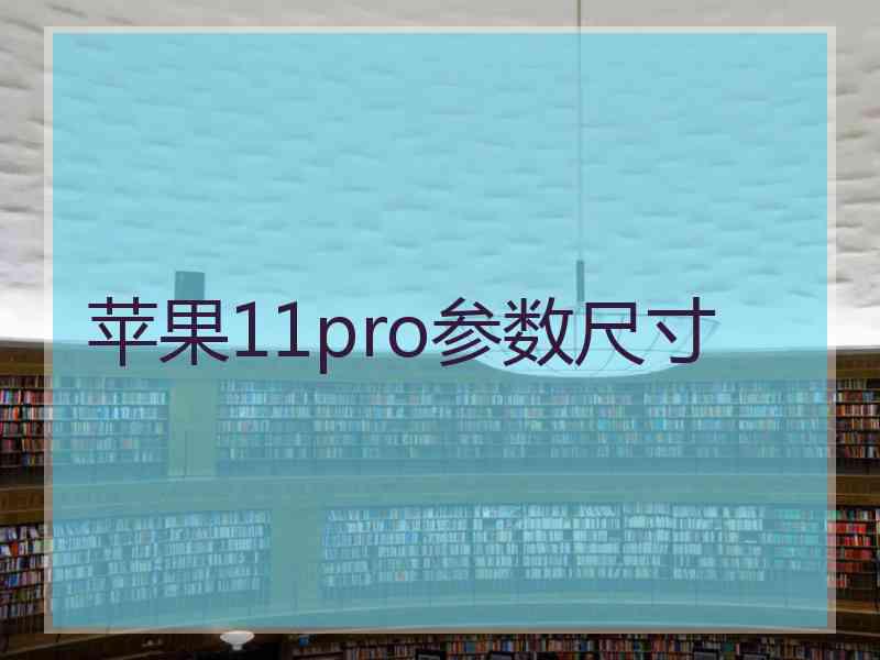 苹果11pro参数尺寸