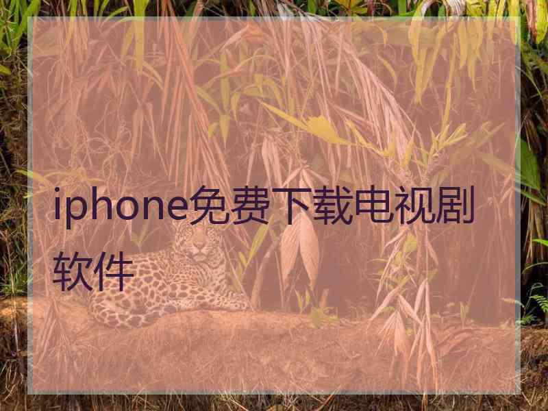 iphone免费下载电视剧软件