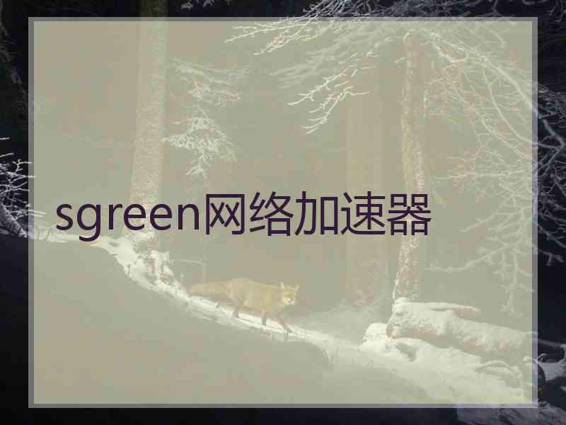 sgreen网络加速器