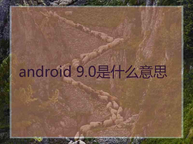 android 9.0是什么意思