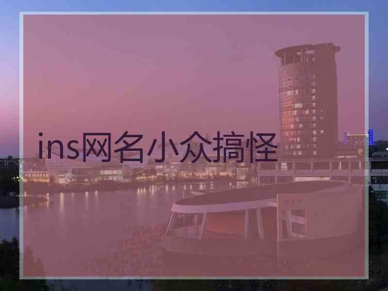 ins网名小众搞怪