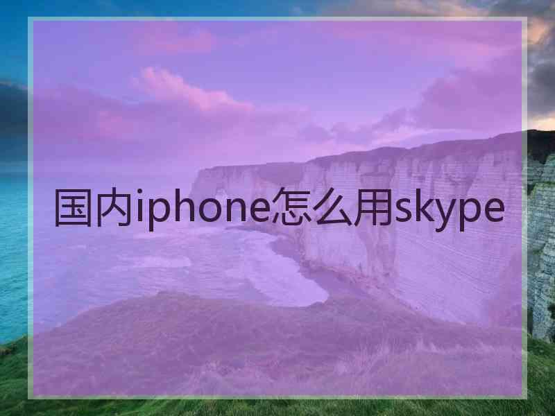 国内iphone怎么用skype