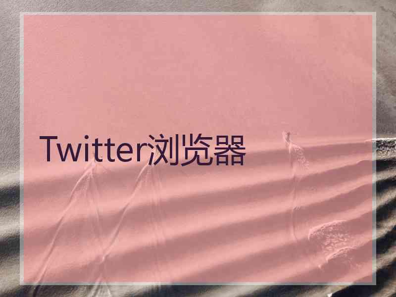 Twitter浏览器