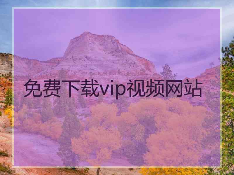 免费下载vip视频网站