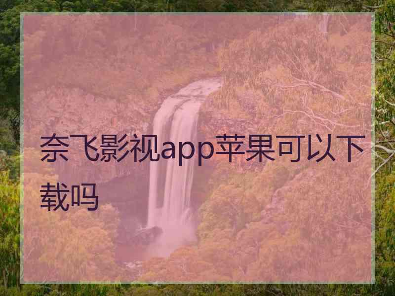 奈飞影视app苹果可以下载吗