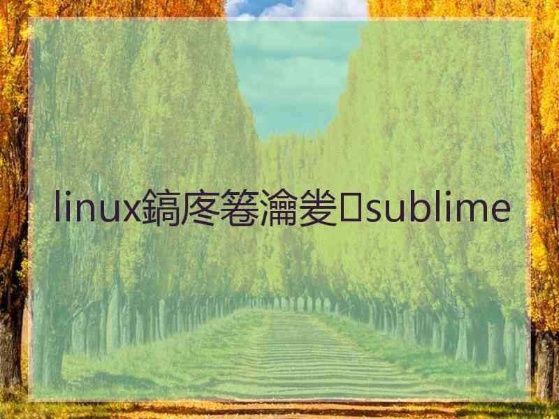 linux鎬庝箞瀹夎sublime