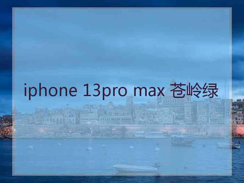 iphone 13pro max 苍岭绿