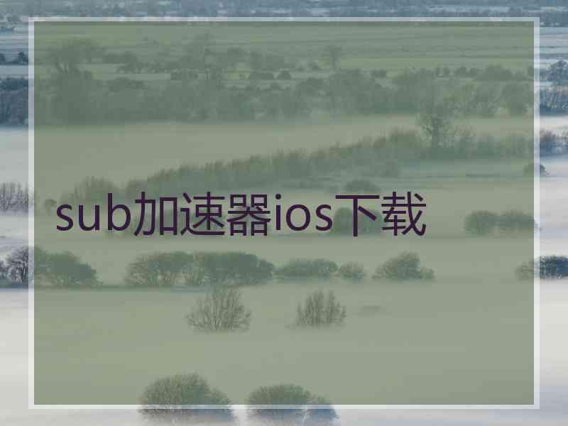 sub加速器ios下载