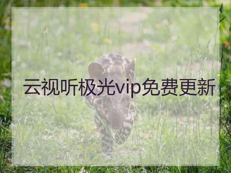 云视听极光vip免费更新