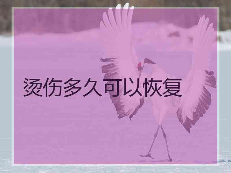 烫伤多久可以恢复