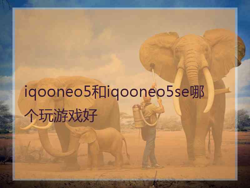 iqooneo5和iqooneo5se哪个玩游戏好