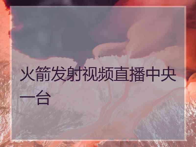 火箭发射视频直播中央一台