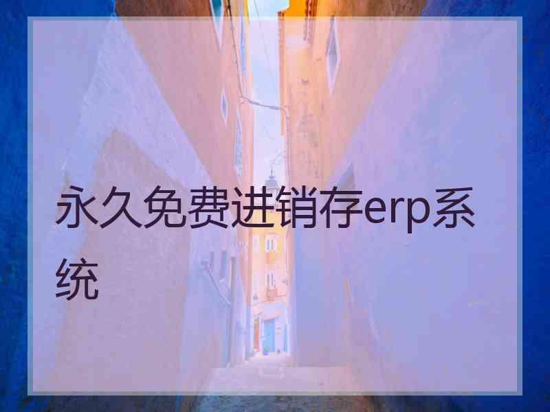 永久免费进销存erp系统