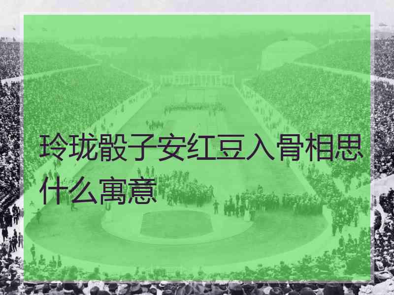 玲珑骰子安红豆入骨相思什么寓意