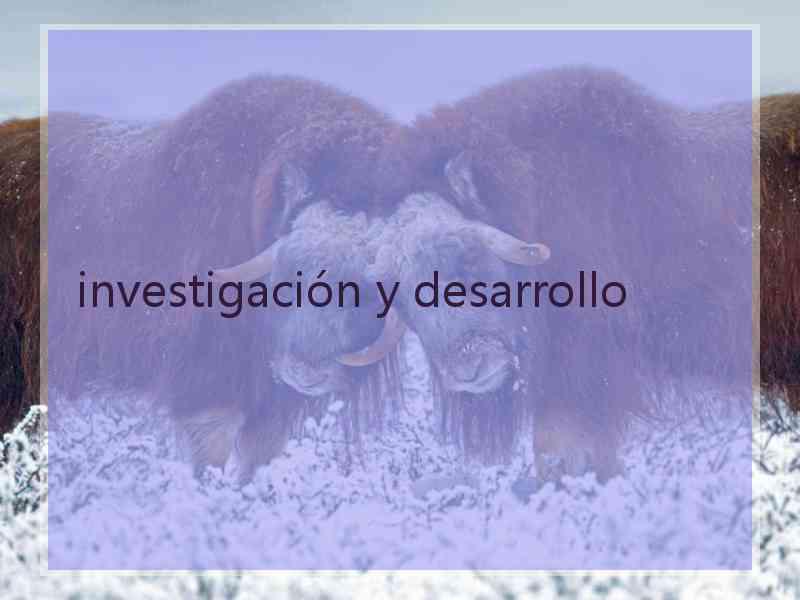 investigación y desarrollo