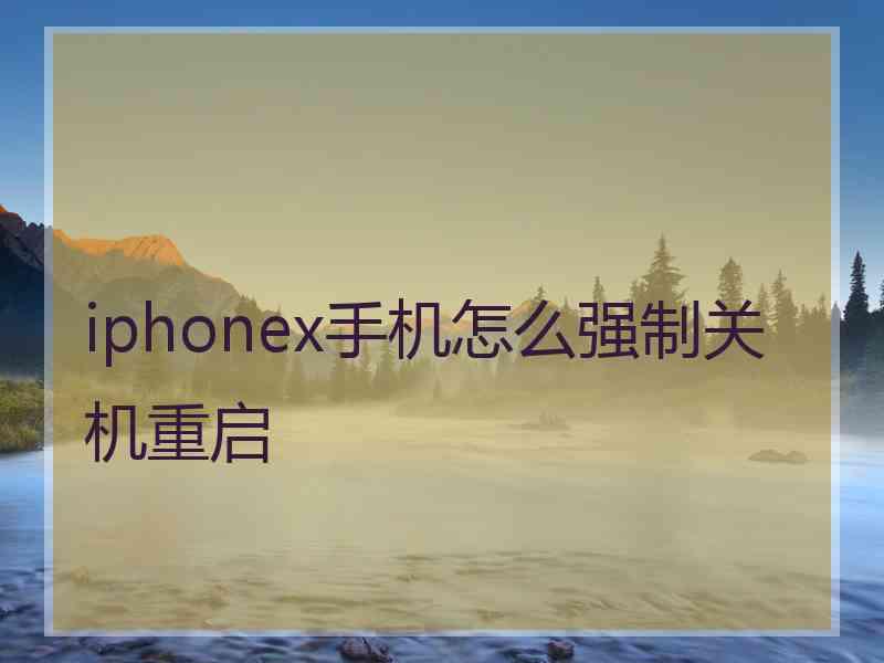 iphonex手机怎么强制关机重启