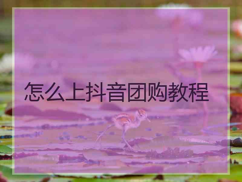 怎么上抖音团购教程