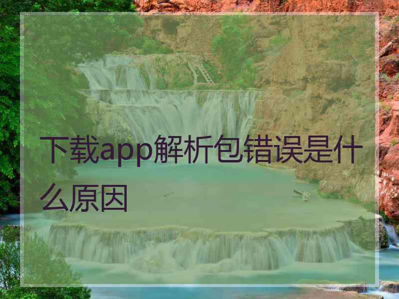 下载app解析包错误是什么原因