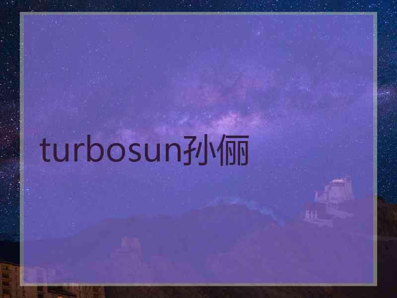 turbosun孙俪