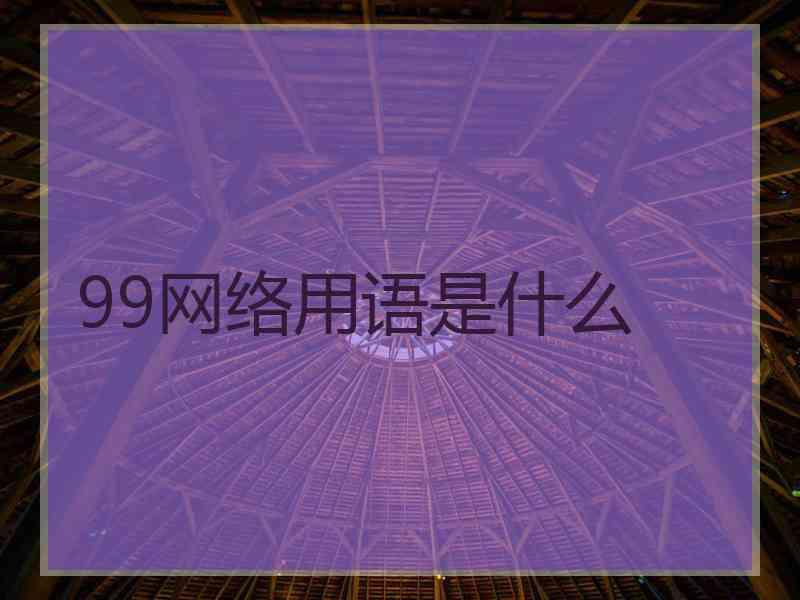 99网络用语是什么