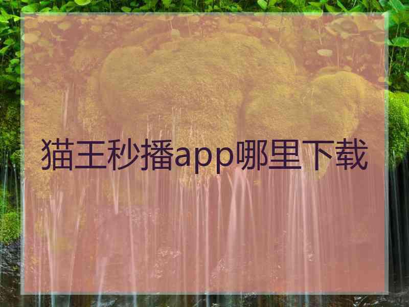 猫王秒播app哪里下载