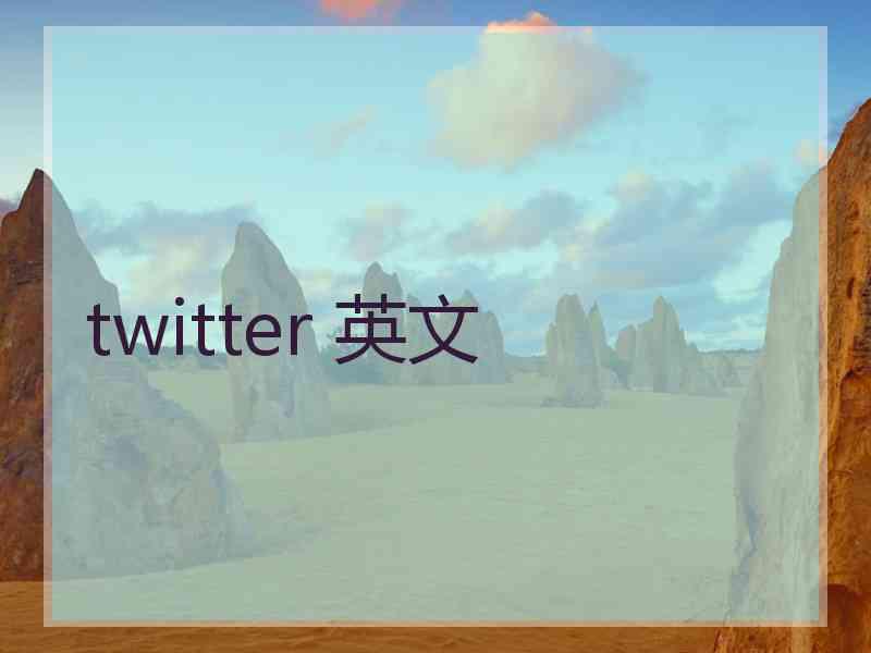 twitter 英文