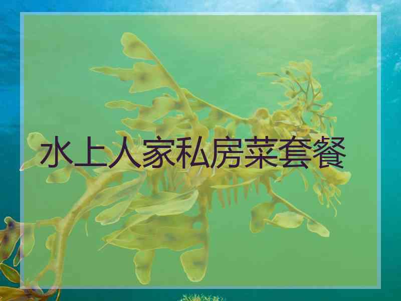 水上人家私房菜套餐