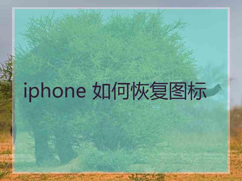 iphone 如何恢复图标