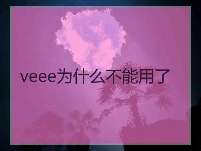 veee为什么不能用了