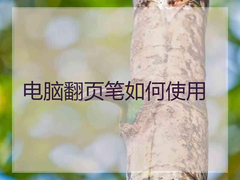 电脑翻页笔如何使用