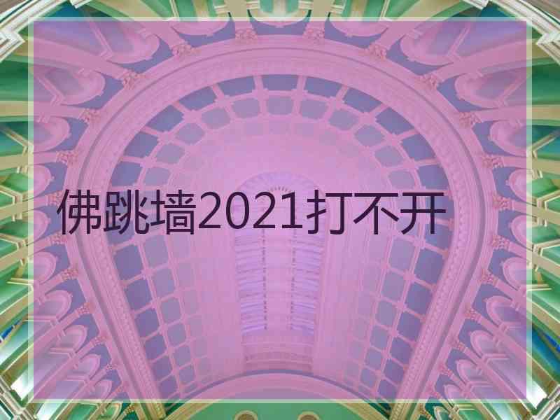 佛跳墙2021打不开