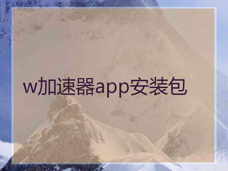 w加速器app安装包