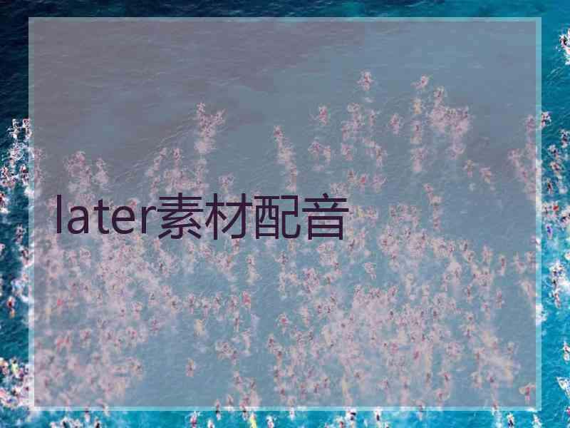 later素材配音