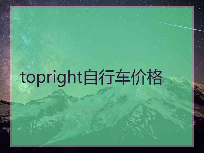 topright自行车价格