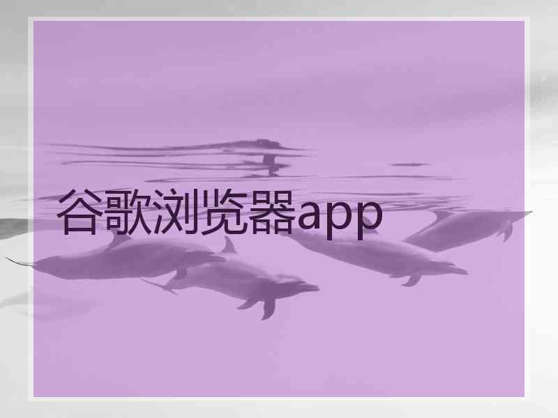 谷歌浏览器app