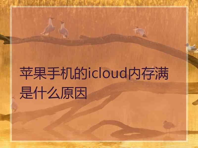 苹果手机的icloud内存满是什么原因