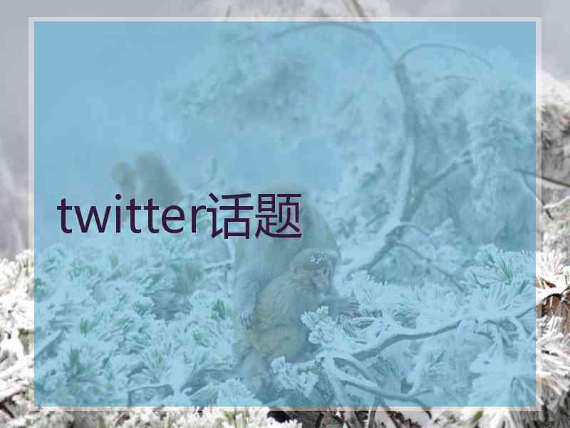 twitter话题