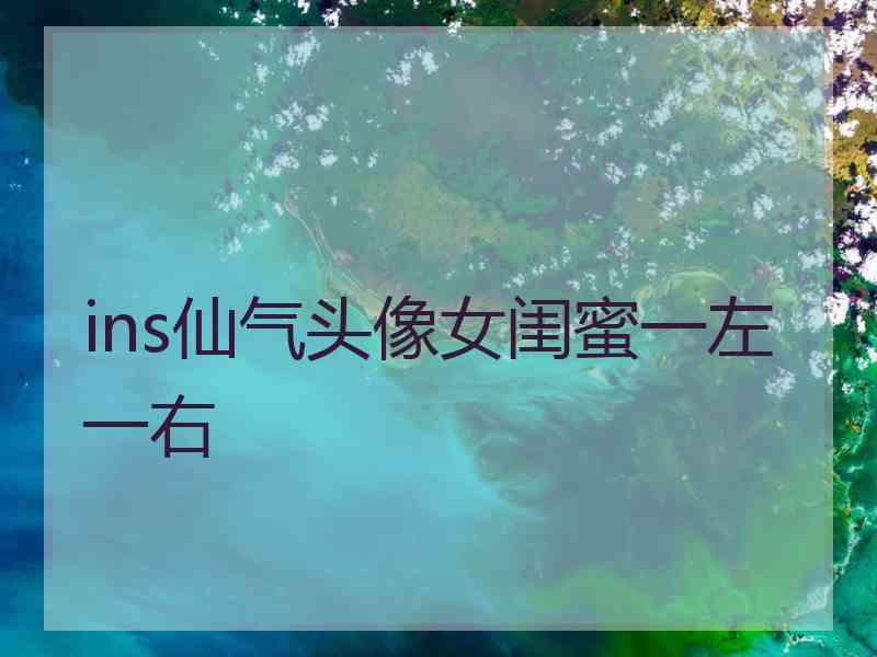 ins仙气头像女闺蜜一左一右