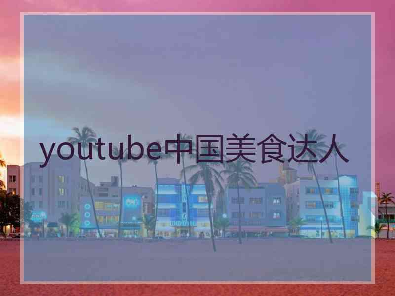 youtube中国美食达人