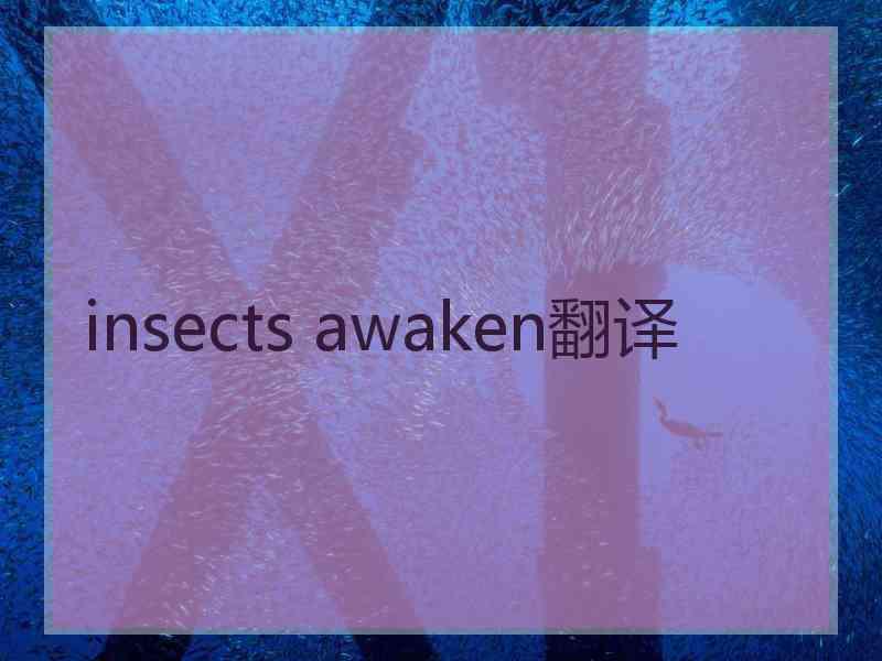 insects awaken翻译