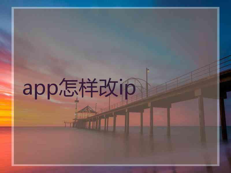 app怎样改ip