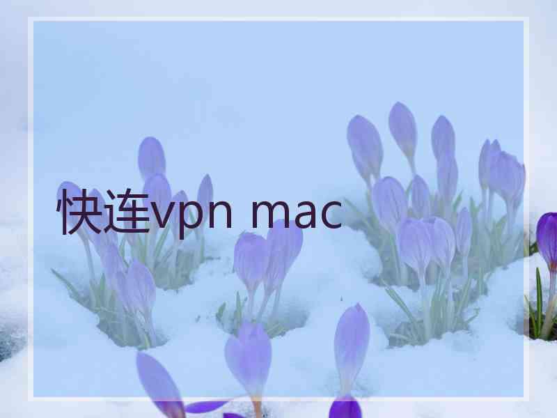 快连vpn mac