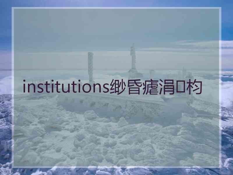 institutions缈昏瘧涓枃