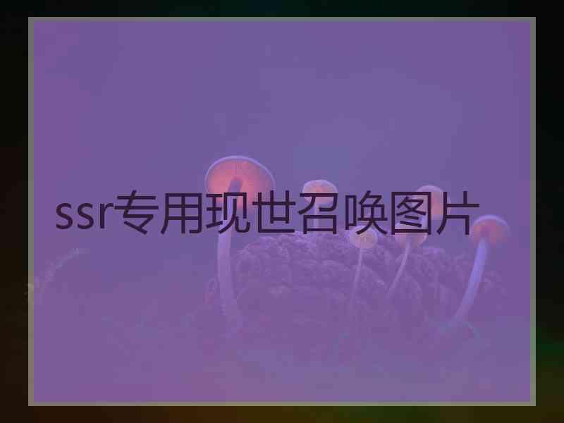 ssr专用现世召唤图片