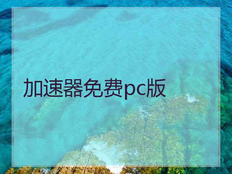 加速器免费pc版