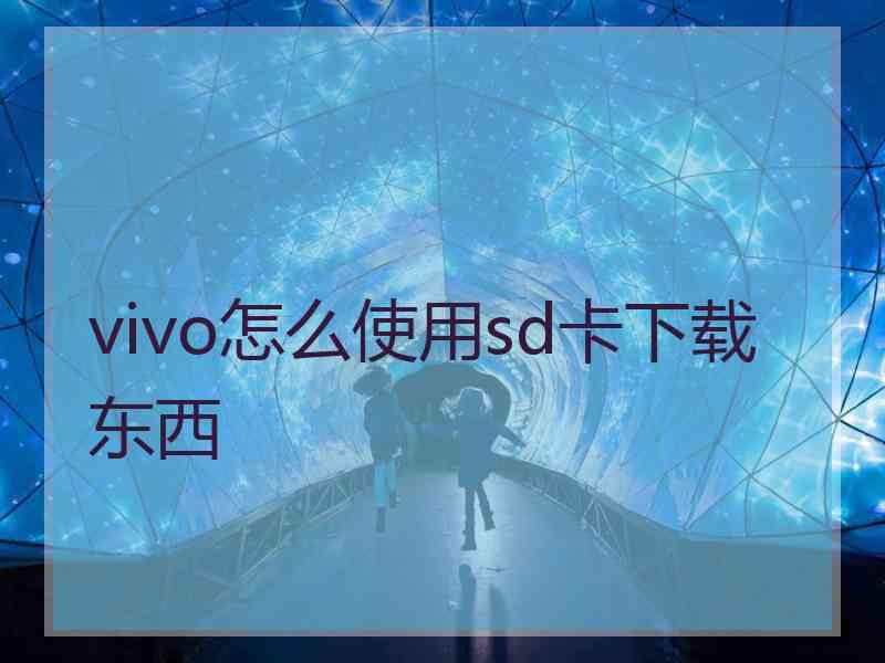 vivo怎么使用sd卡下载东西