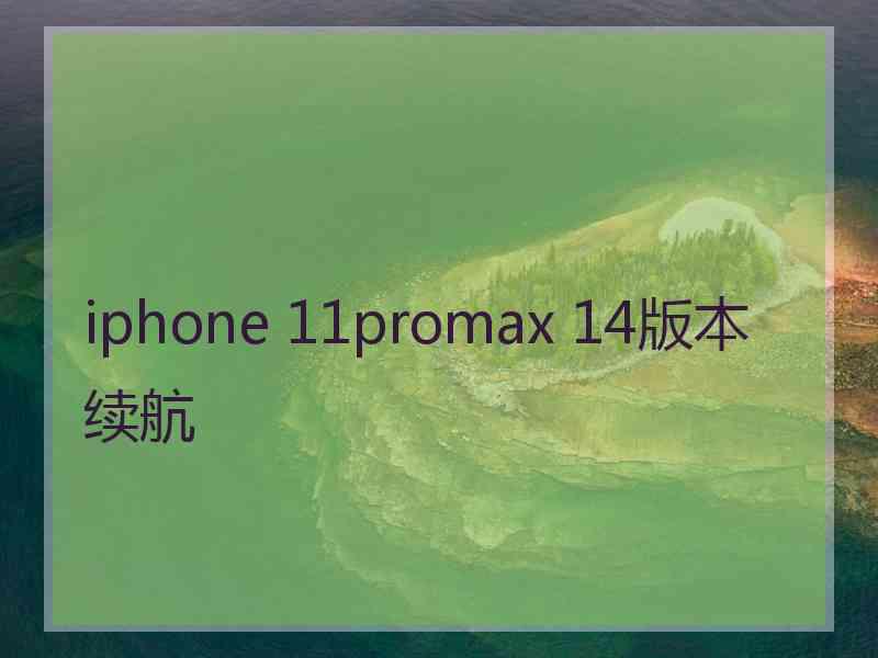 iphone 11promax 14版本续航